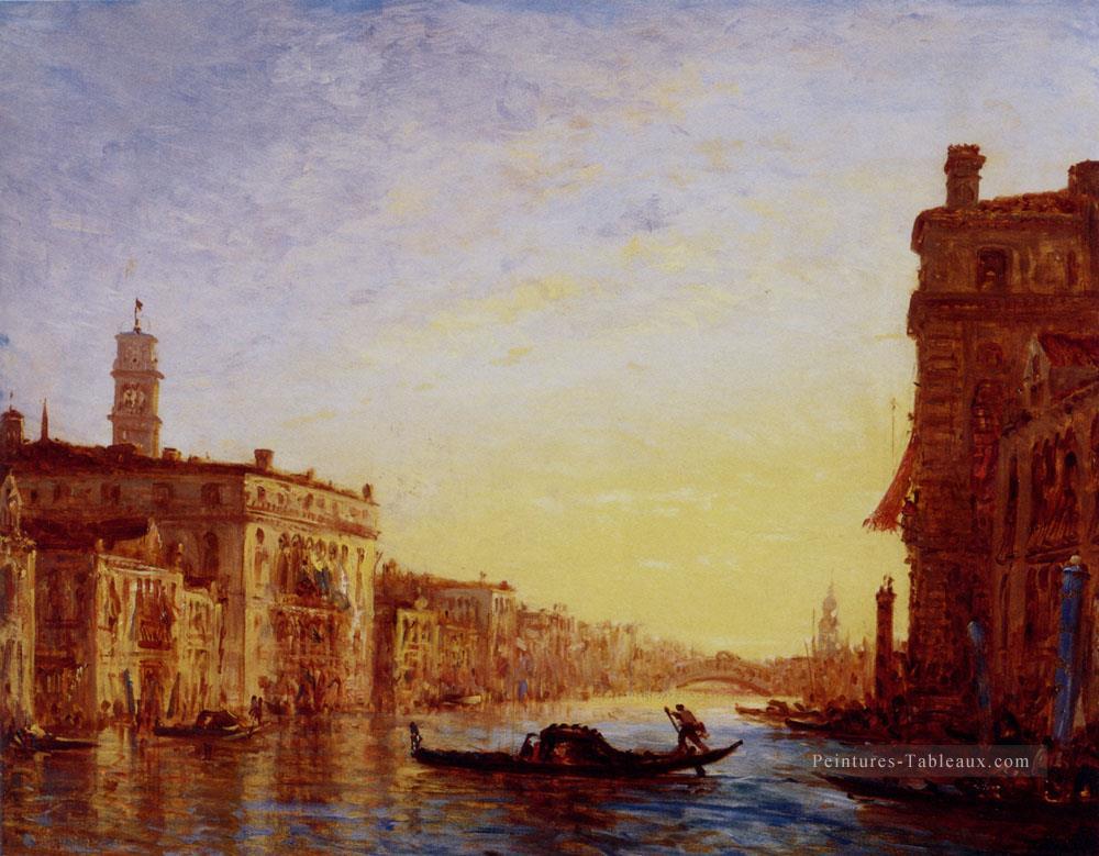 Le Grand Canal Barbizon Félix Ziem Bateaux Peintures à l'huile